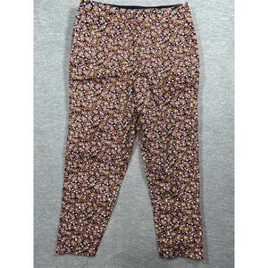 Boden Womens Pants US 8 Floral Paisley Crop Summer Casual‎